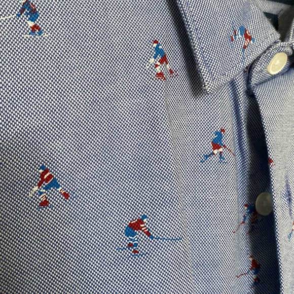 Zara Man Dress Shirt Slim Fit Small hockey pattern - Picture 3 of 5